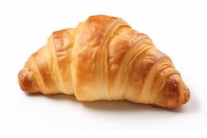 A croissant with a white background,AI Generated photo