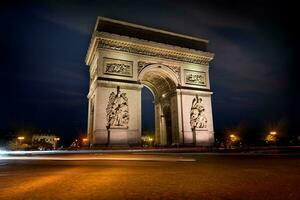 Arc de triomphe in evening photo