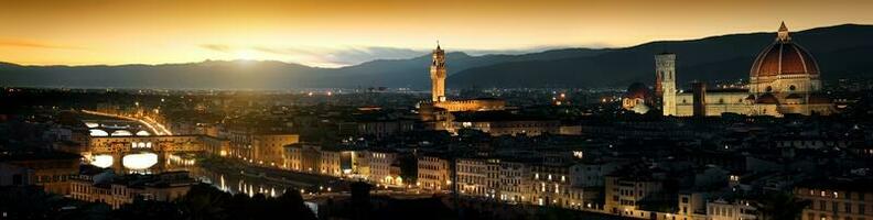 Panoramic view of Florence photo