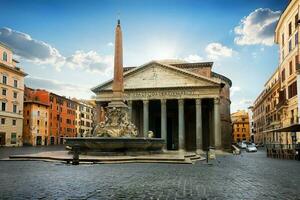 Pantheon on piazza photo