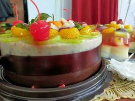 Introducing the delightful Fruit Salad Jelly, a refreshing and vibrant dessert that tantalizes your taste buds with a burst of fruity goodness. photo