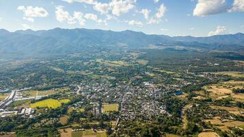 Top View Point of Pai district Mae Hong Son Thailand. photo