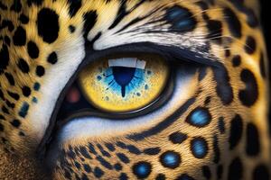 Close up leopard eye. photo