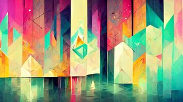 Colorful geometric magic lines background illustration Content by Midjourney photo