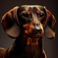 a german dachshund with studio like lighting. photo