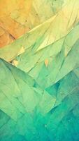 abstract background consisting of triangles. Gradient green color illustration Content by Midjourney photo