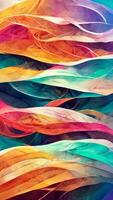 Abstract blurred gradient mesh background in bright rainbow illustration Content by Midjourney photo