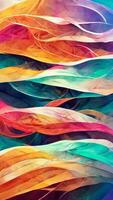 Abstract blurred gradient mesh background in bright rainbow illustration Content by Midjourney photo
