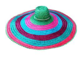 straw hat isolated on white background fashion hats in summer style photo