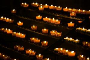 orange church candles photo