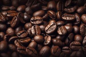 Close up Coffee Beans as Background with Copy Space photo