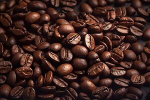 Close up Coffee Beans as Background with Copy Space photo