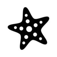 Starfish vector design in modern style, isolated on white background