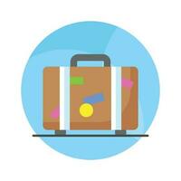 cuidadosamente hecho a mano icono diseño de equipaje bolso en de moda estilo, viaje equipaje vector diseño, maleta icono