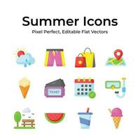 Get hold on this carefully crafted summer icons set, ready to use premium vectors