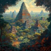 Amazing in oil painting historical art of Tika. photo