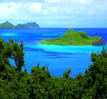 Beautiful Island View Digital New Theme photo