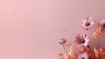 Flower Background Mockup for Banner and Card Template, photo