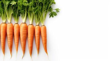 carrot with white background top view Created With Technology photo