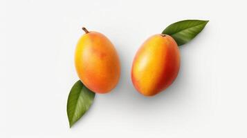 Mangos with white background top view Created With Technology photo