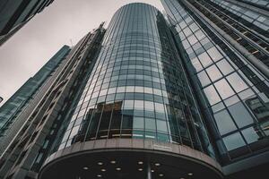 Modern skyscrapers in the business district. photo