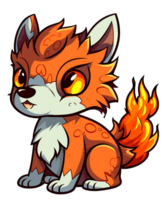 A Cartoon Fire Element Fox png