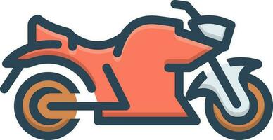 color icon for bike vector