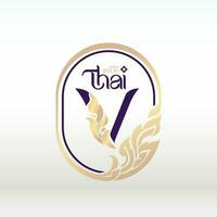 logotype design Thai art style vector