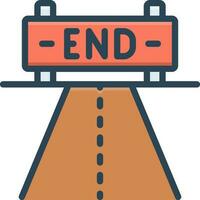 color icon for end vector