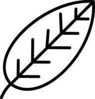 Flat style Leaf icon in line art. vector