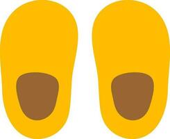 amarillo Zapatos icono en blanco antecedentes. vector