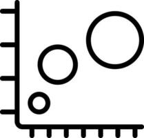 Illustration of Correlation line chart icon. vector