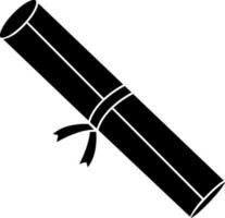 black and white scroll with ribbon. vector