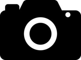 Black and white digital camera. vector