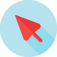 Cursor Arrow Button icon in red and blue color. vector