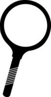 black and white magnifying glass. vector