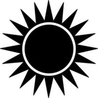 Illustration of a black and white sun. vector