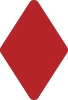 Illustration of a red diamond playing card. vector
