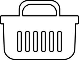 Isolated basket icon in flat style. vector