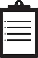 black and white blank notepad. vector