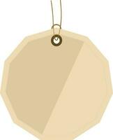 Beige colour tag or label vector