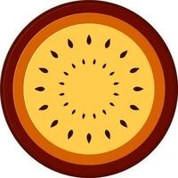 Illustration of pumpkin pie. vector