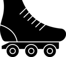 Roller Skate Icon In black and white Color. vector