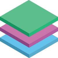 File layer icon in 3d style. vector