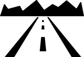ilustración de montaña la carretera icono. vector