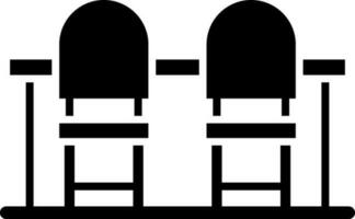 Vector illustration of dining table icon.