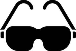 Eyeglasses icon in black color. vector