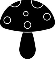 Flat style mushroom icon or symbol. vector