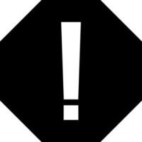 Warning icon or symbol in black and white color. vector