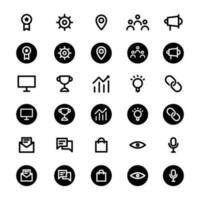 Set of 30 marketing icon in flat style. vector